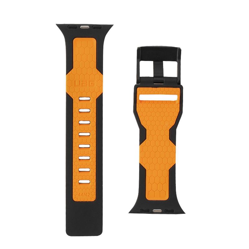 Urban Armor Gear (UAG) Apple Watch 42/44mm (Series 6/5/4 & Watch SE) Civilian Strap - Black/Orange