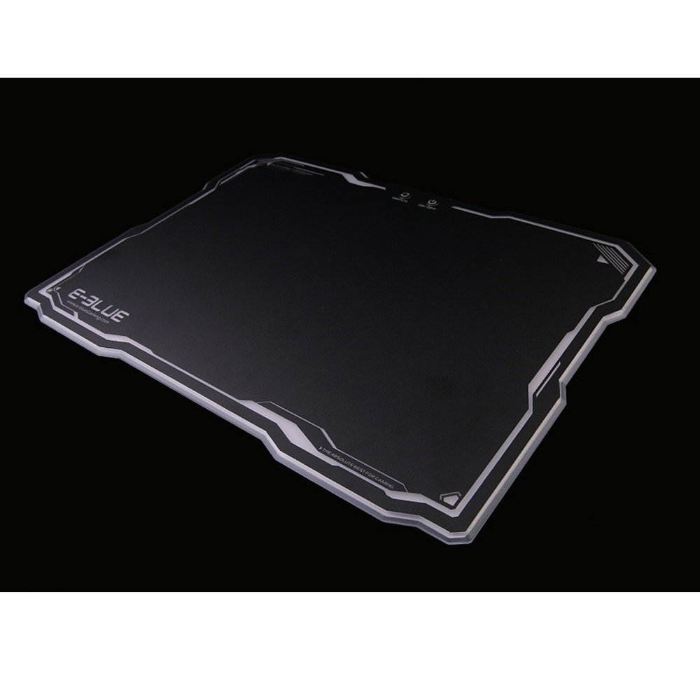 E-3LUE flashy LED Lighting Hard Gaming Mouse Pad mat,multi-colored Backlight effect with autonomous on/off,365 x 265 x 5 mm ( 14.4"x10.5"x0.2" )