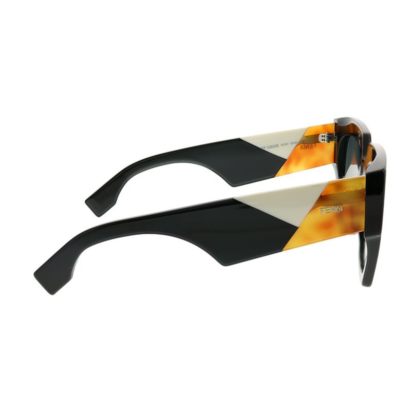 Fendi  807 Womens Square Sunglasses Black 52mm