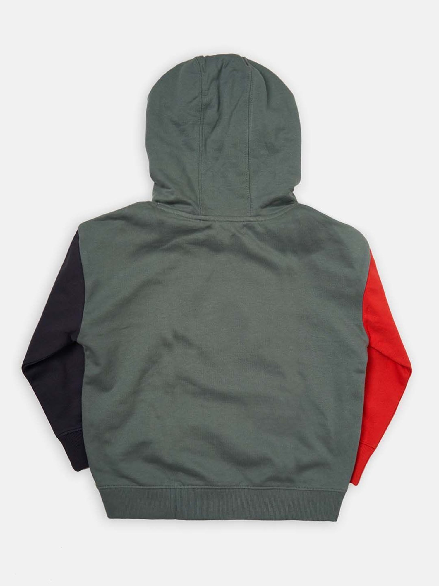 Angel & Rocket Kids Green Printed Full Sleeves Hoodie