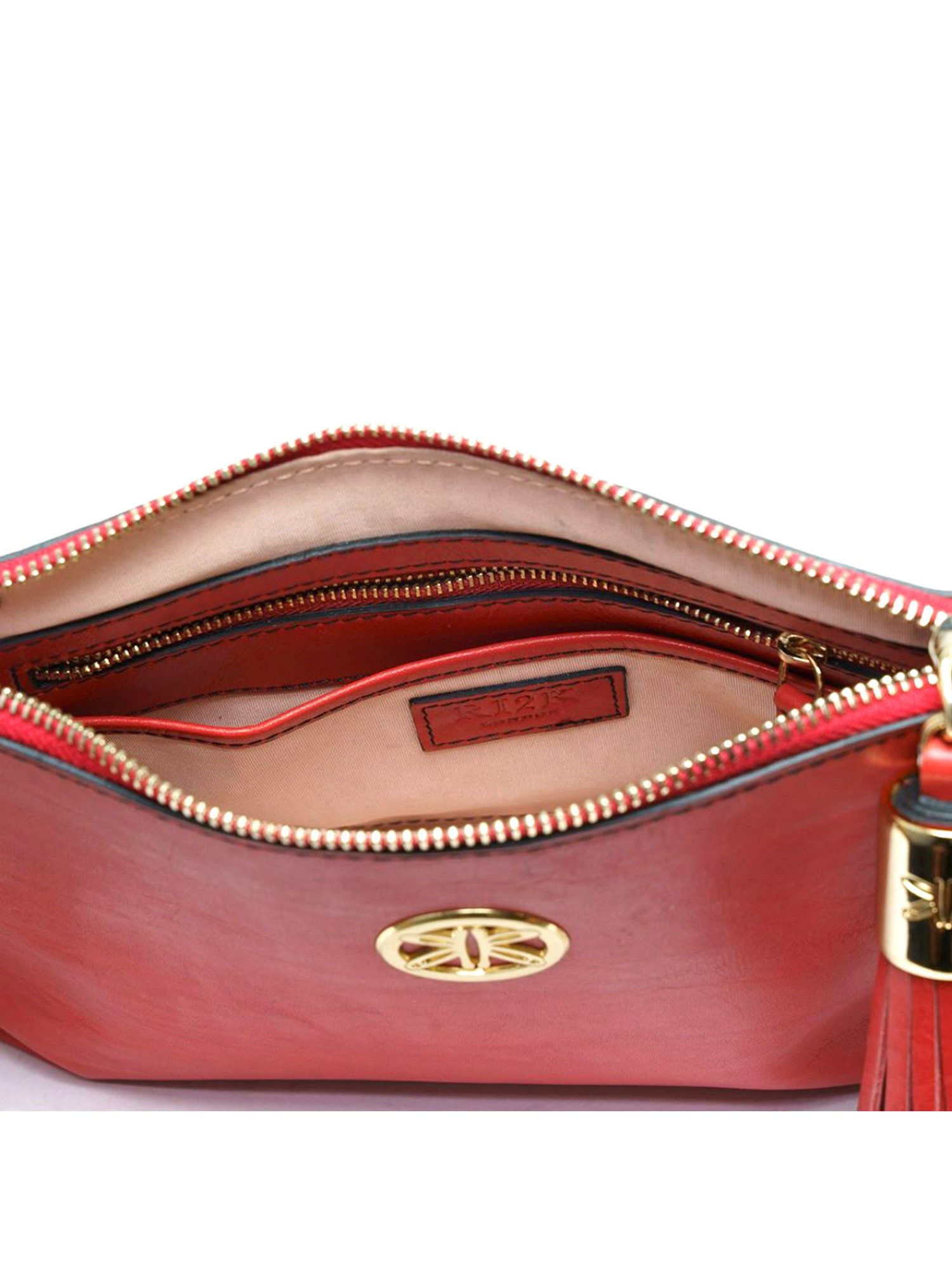 RI2K London Red Leather Small Cross Body Bag