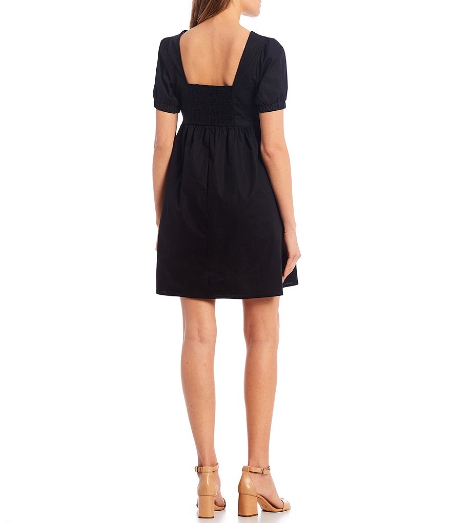 Allison & Kelly Square-Neck Poplin Babydoll Dress