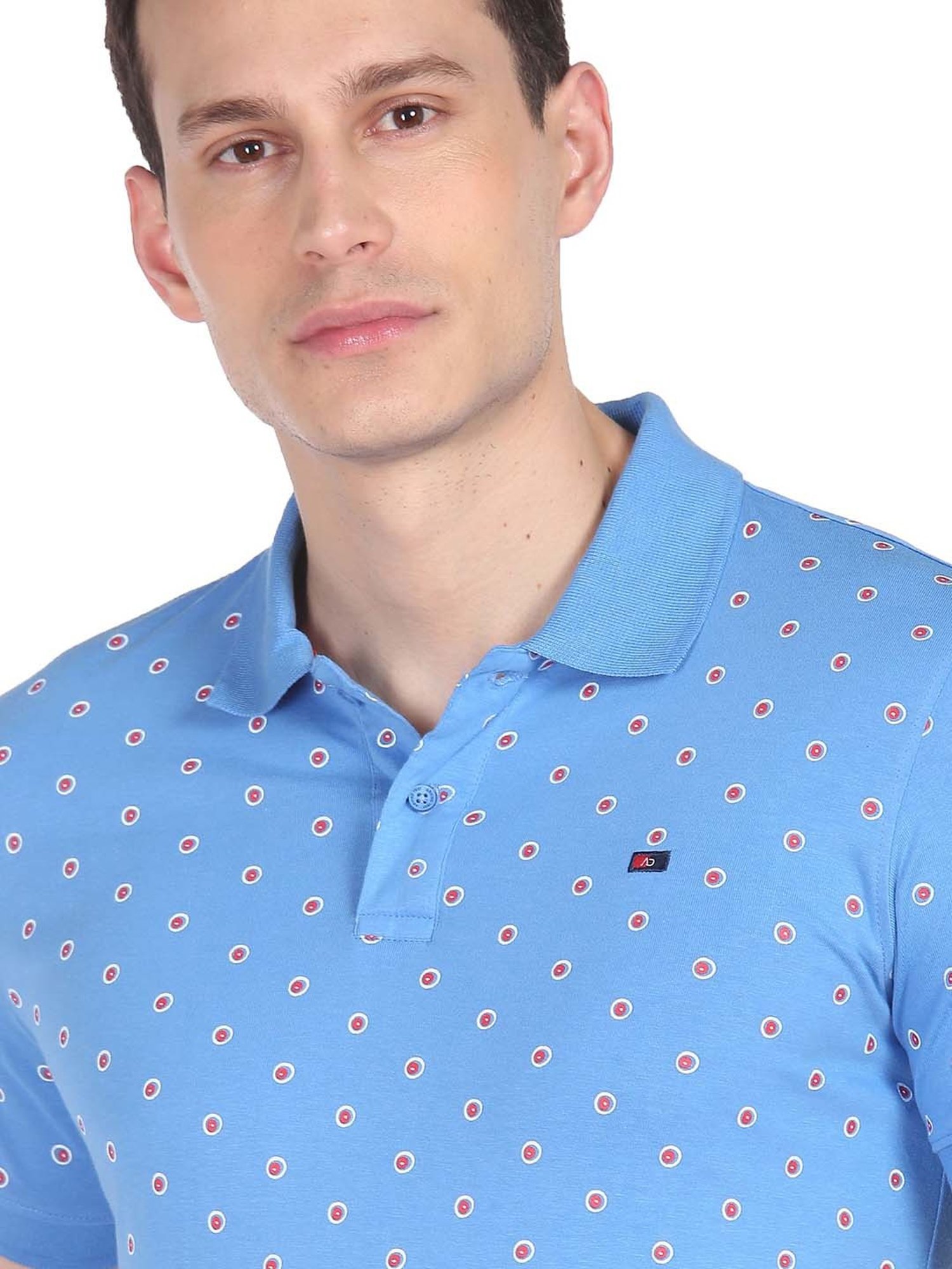AD by Arvind Royal Blue Polo T-Shirt