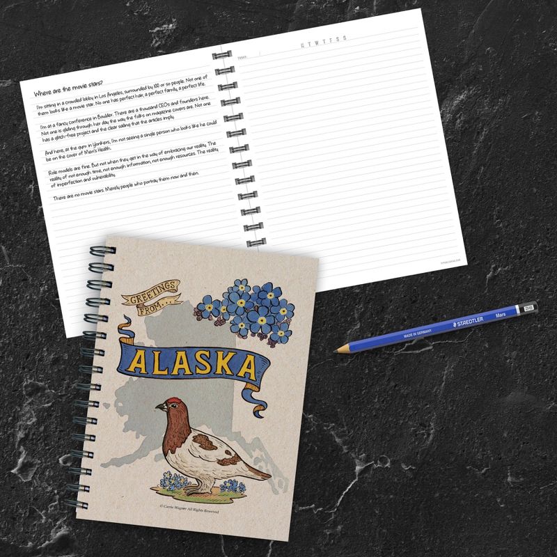 Journal  7.25" x 9.25" Greetings From - Alaska