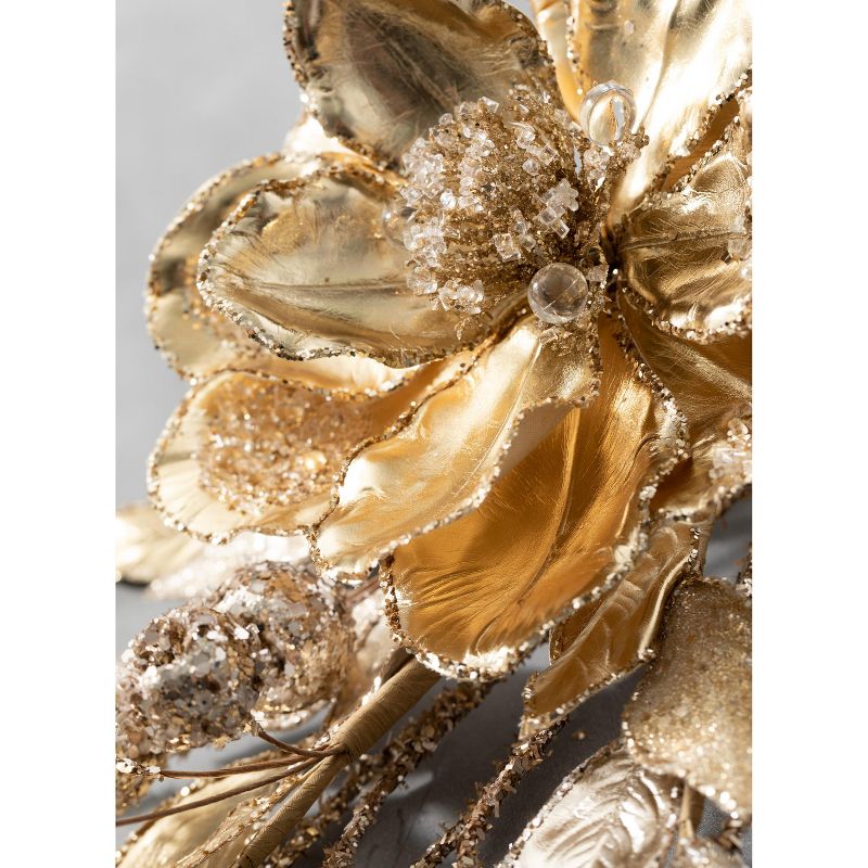 Sullivans Magnolia & Berry Artificial Stem 36"H Gold