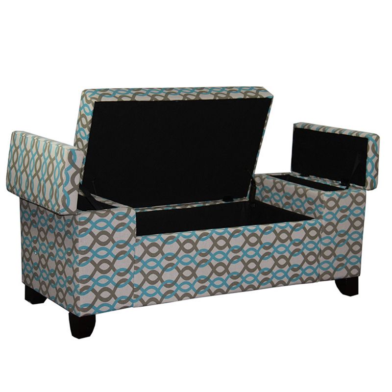 Chain Link Storage Seating Bench Blue - Ore International