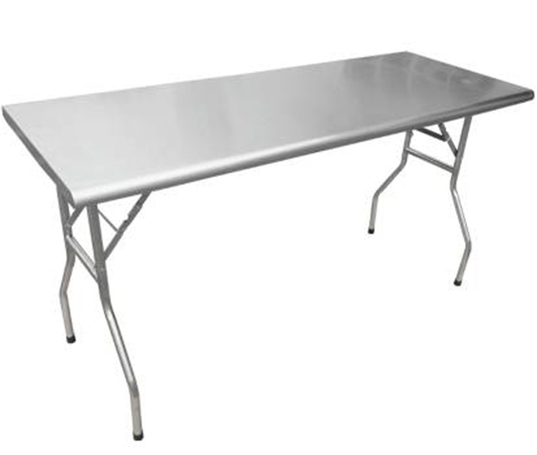 Folding Table Stainless Steel 24" X 72" X 30 5/8" Without Undershelf