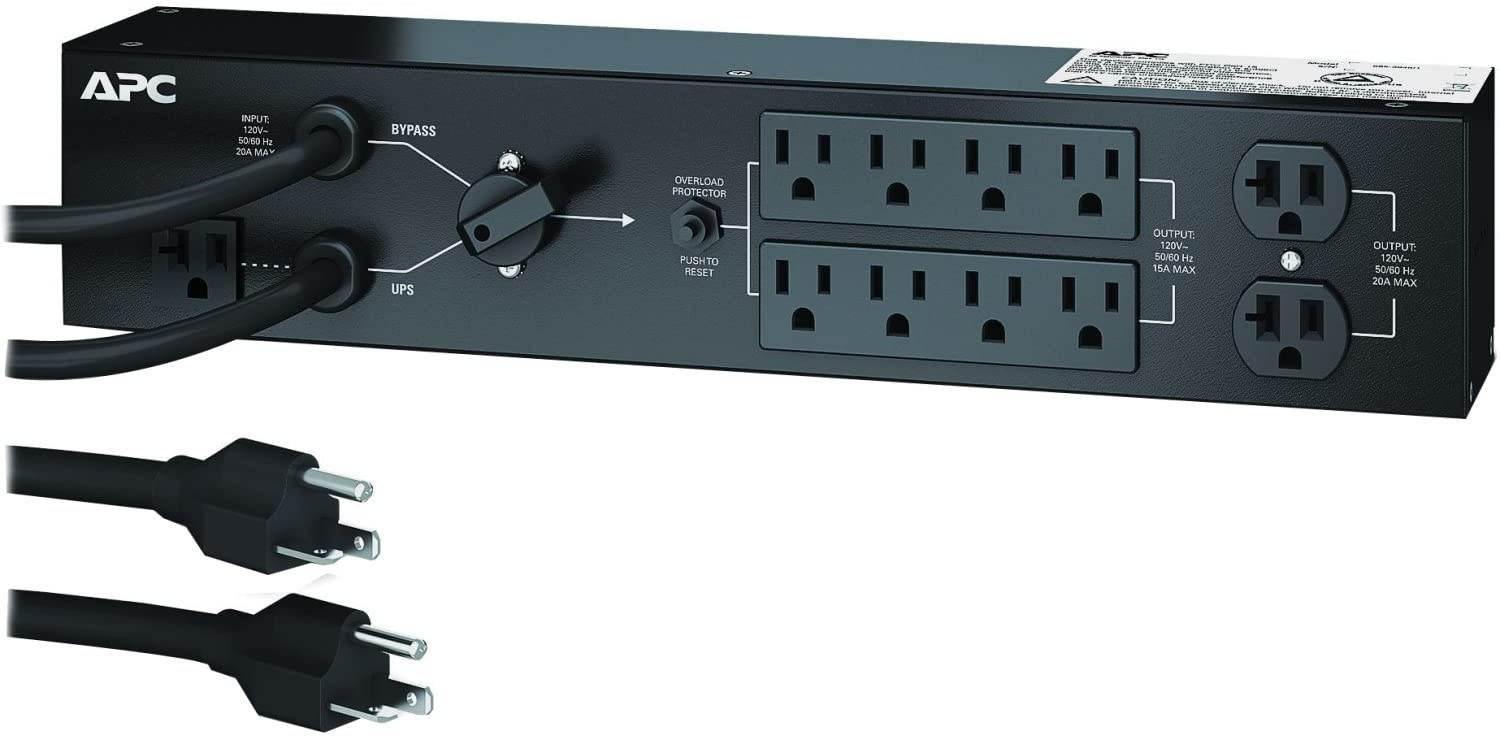 Apc Maintenance Bypass Panels, Input: 120V, Input Connections: Nema 5-20P, Co