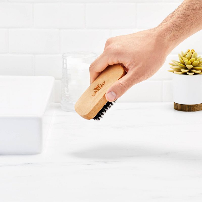 Cremo Premium Boar Bristle Beard Brush with Wood Handle - Shaping & Styling - 1ct