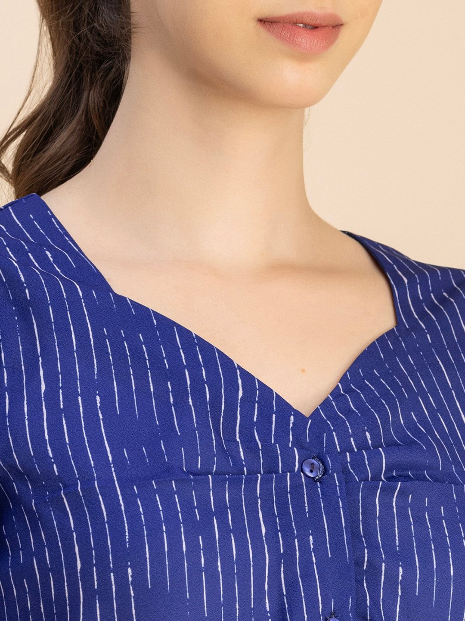 Moomaya Jet Blue Striped Top