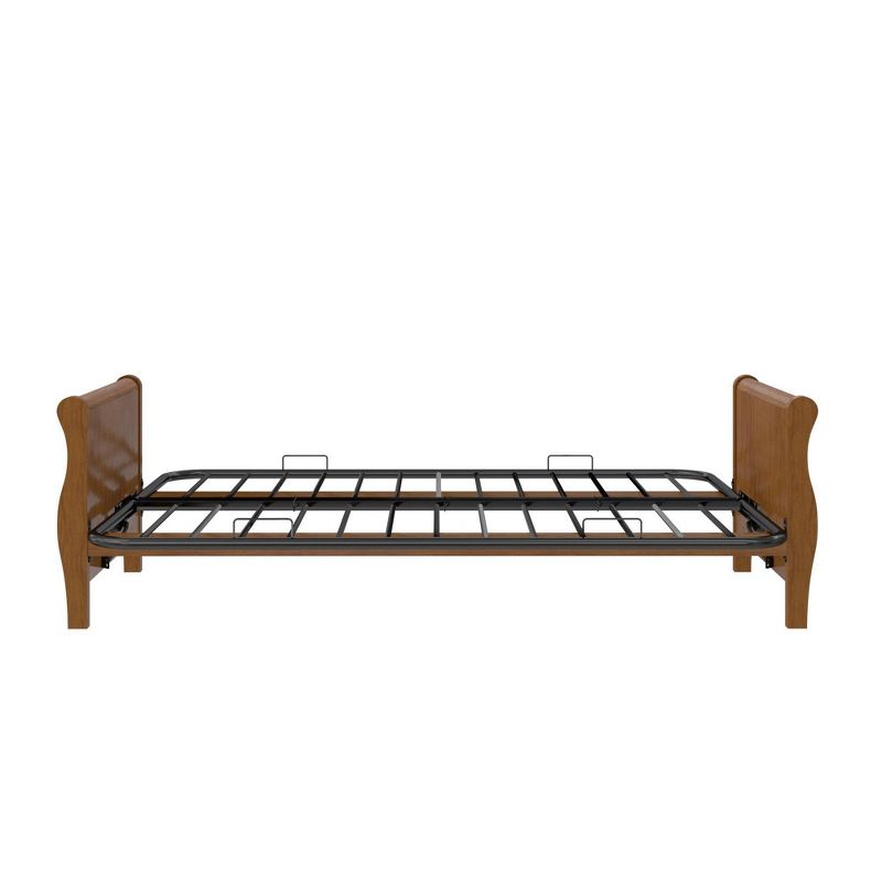 Full Brayden Wood Arm Futon Frame Walnut - Room & Joy