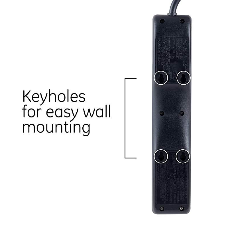 4 Outlet 2 USB Port Power Strip Sur Protector 3ft Power Cord Black 36189P1