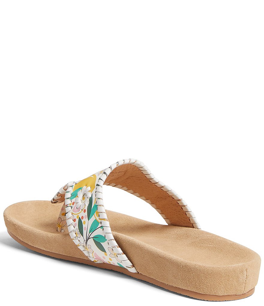 Jack Rogers Lemon Print Comfort Jacks Thong Sandals