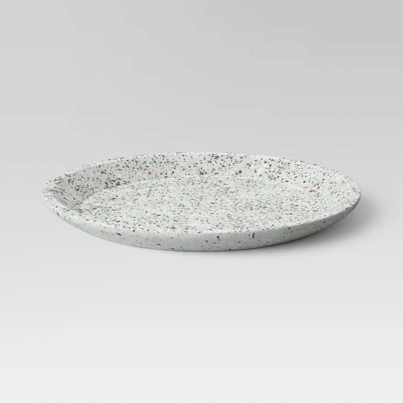 No. 1 Concrete Terrazzo Round Tray White - Project 62™