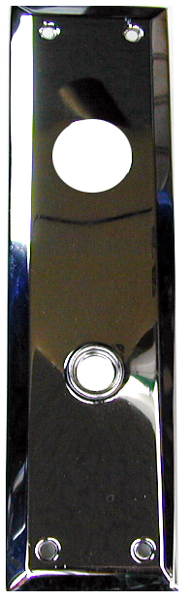 Tuff Stuff, 3022DC, Satin Chrome 26D, Escutcheon Plate 2-3/4" X 10" Knob And Cylinder Hole, For Surface Mount Marks Mortise Lock