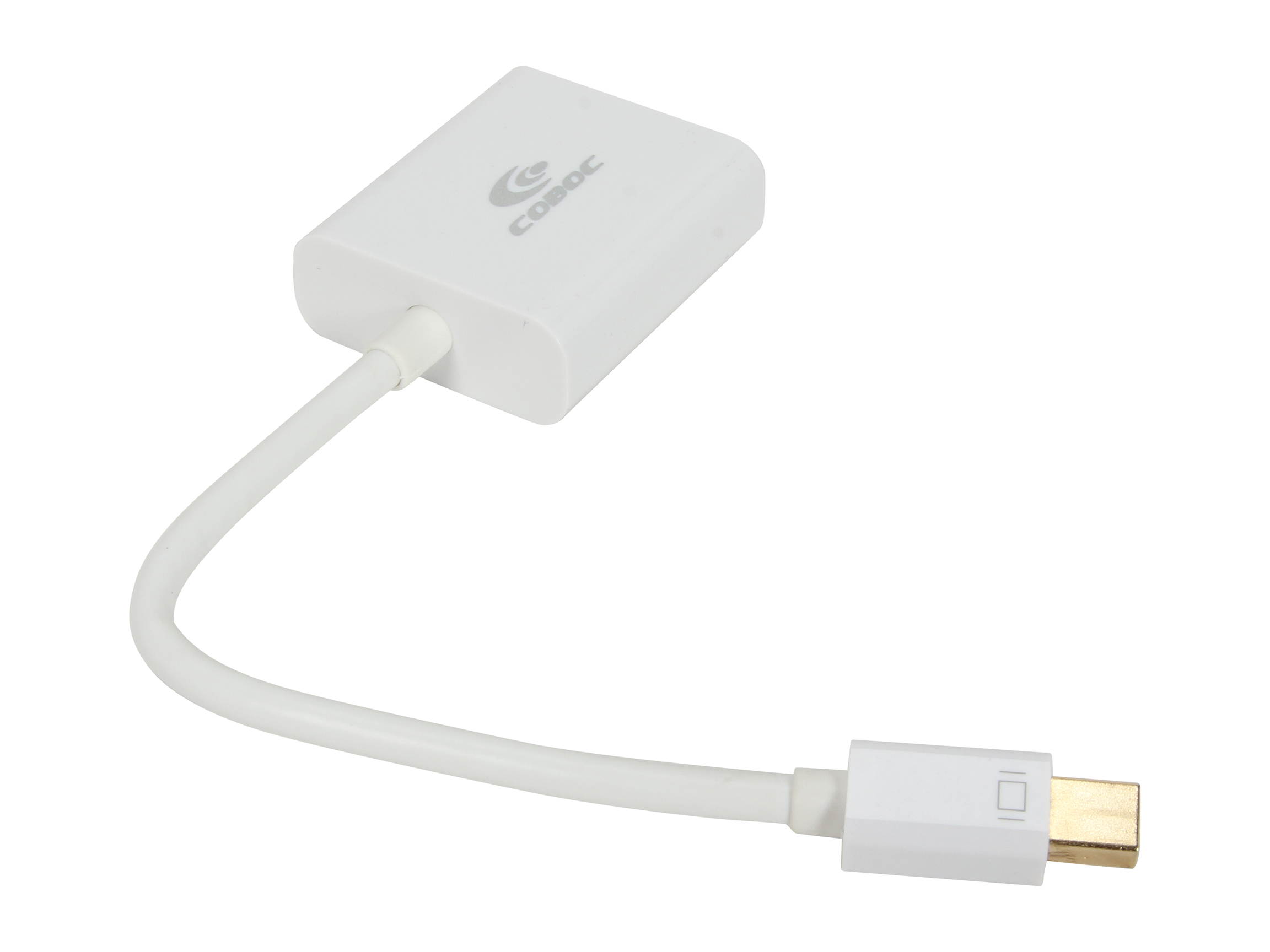 Coboc CL-AD-MDP2VGA-6-WH Mini DP DisplayPort toVGA Video Adapter Converter Compatable with Thunderbolt MacBook