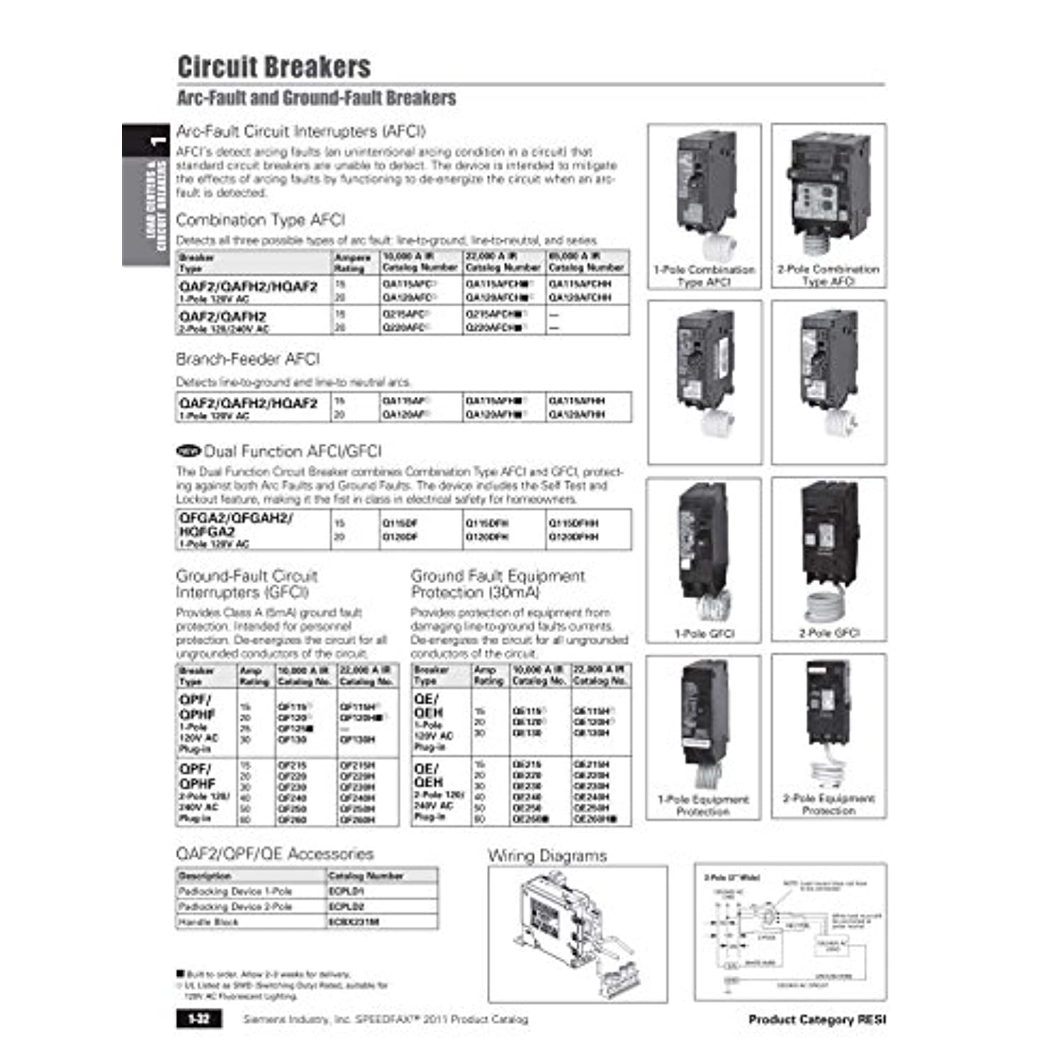 Siemens Q120DF  20-Amp Afci/Gfci Dual Function Circuit Breaker, Plug on Load Center Style