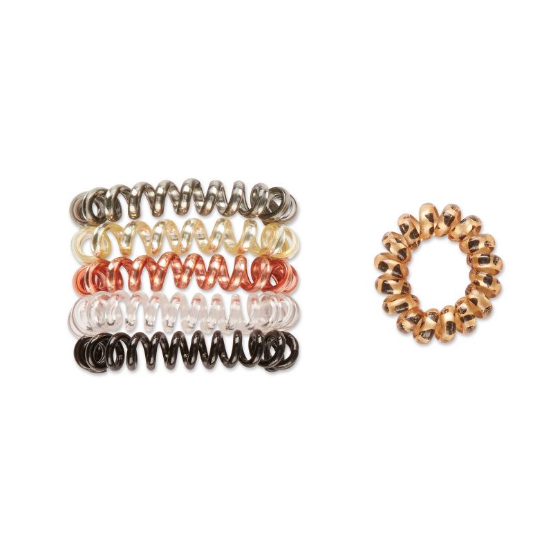 scunci Spirals - Leopard/Neutral - 6pk