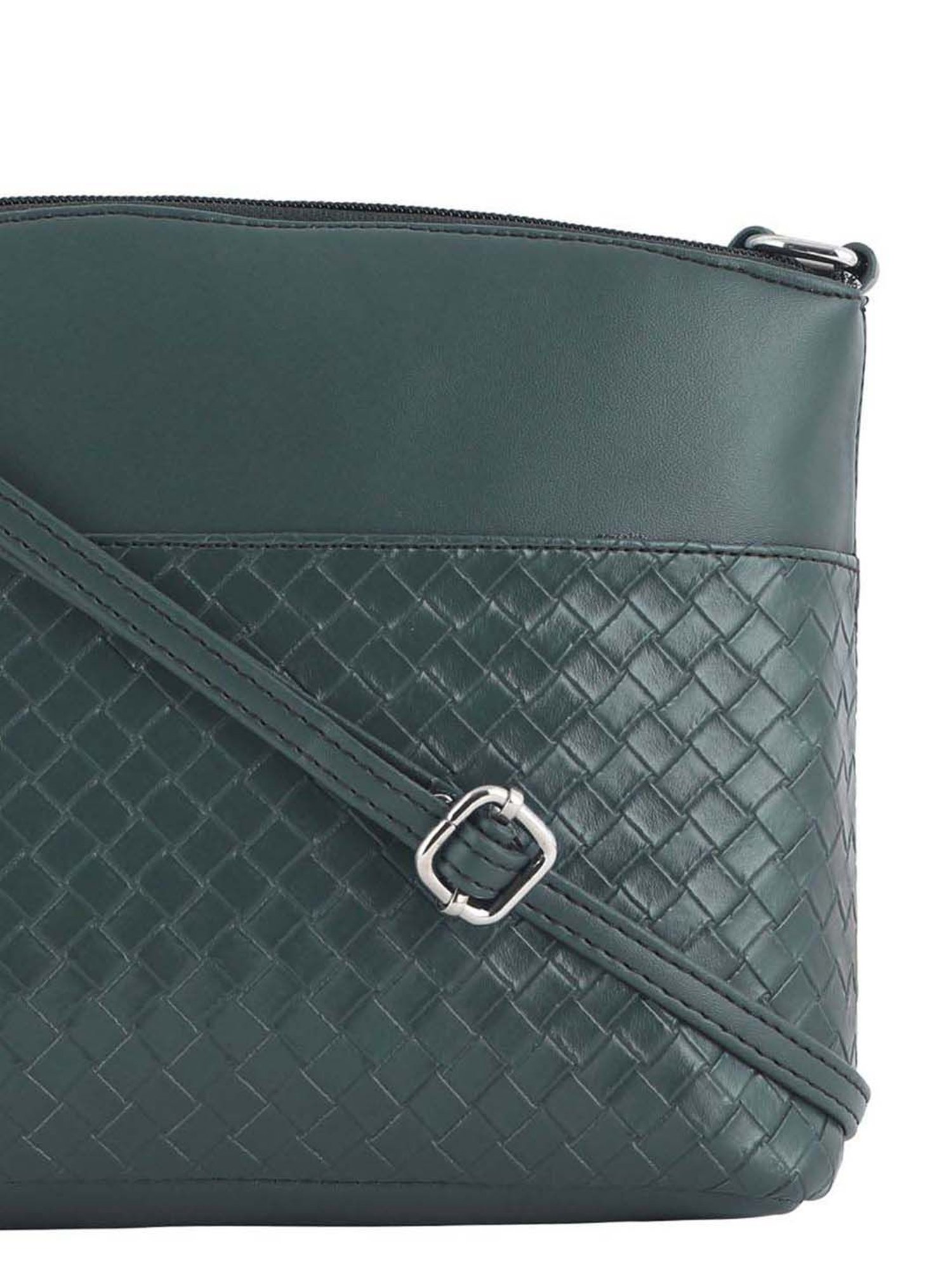 Toteteca Green Textured Medium Sling Handbag