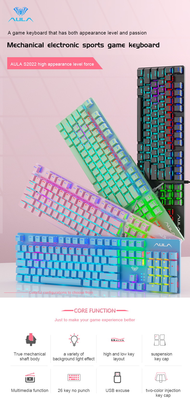 2, 60% Wired/Wireless Mechanical Keyboard (Kailh Box Brown Switch/White Case) - Full Keys Programmable - True RGB Backlit - Tap Arrow Keys - Double Shot PBT Keycaps - NKRO - 1900mAh Battery