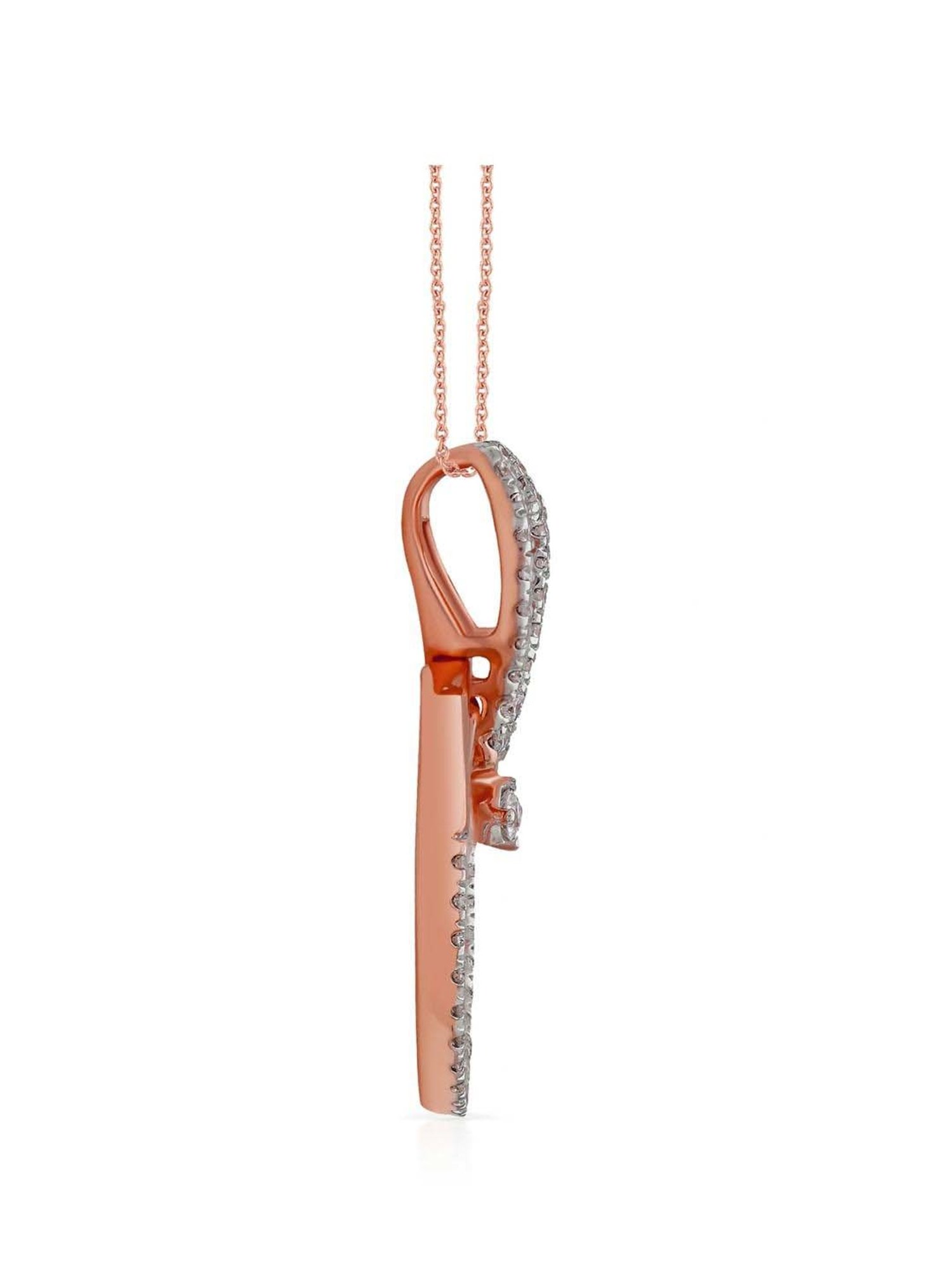 Mia by Tanishq Dual Radiance 18k Gold & Diamond Pendant with Chain