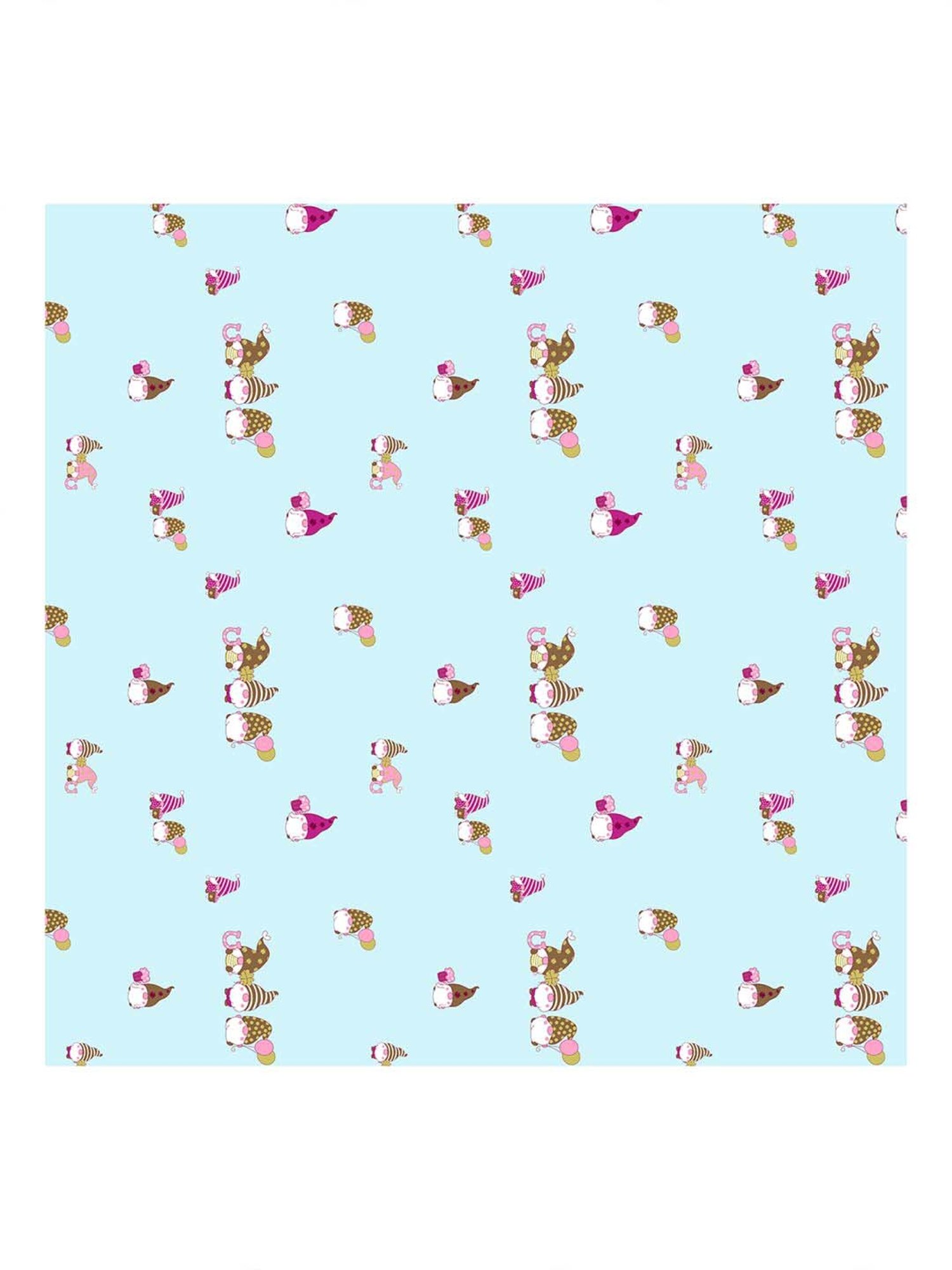 BELLA CASA Kidz Kingdom Printed Blue 180 TC Cotton Bedsheet with 2 Pillow Covers