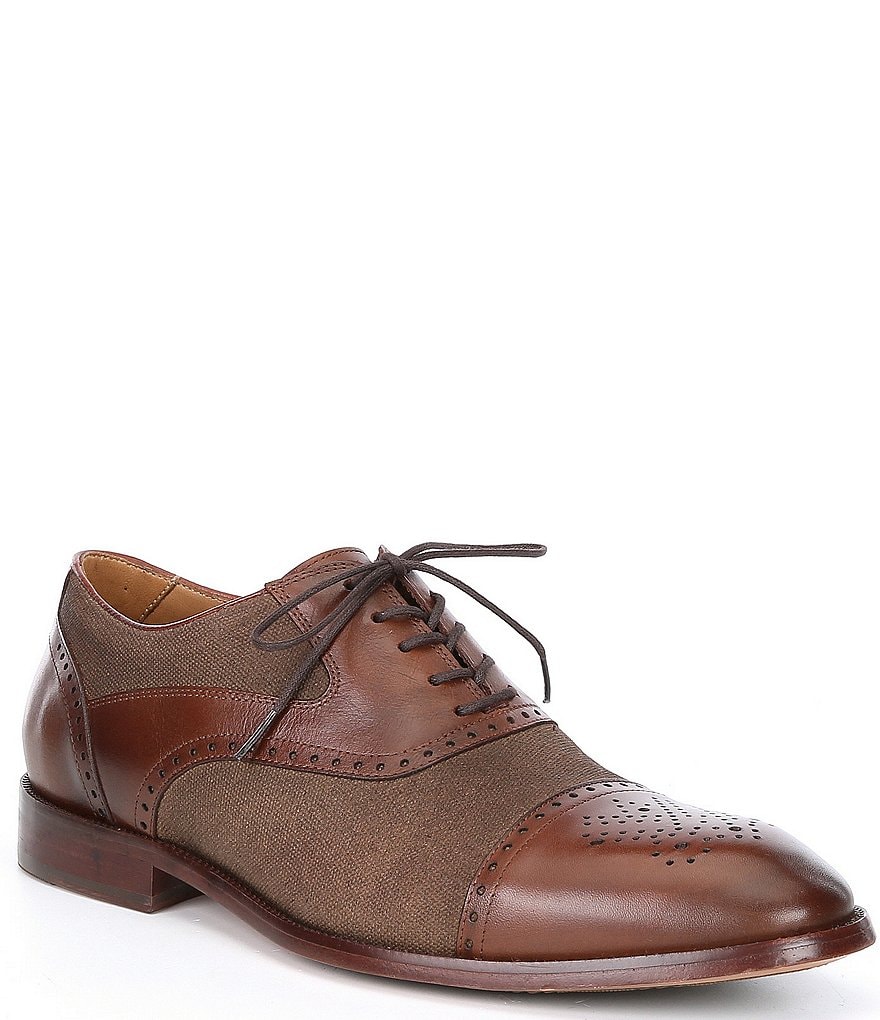 Flag LTD. Men's Hamilton Leather Canvas Cap Toe Dress Shoes