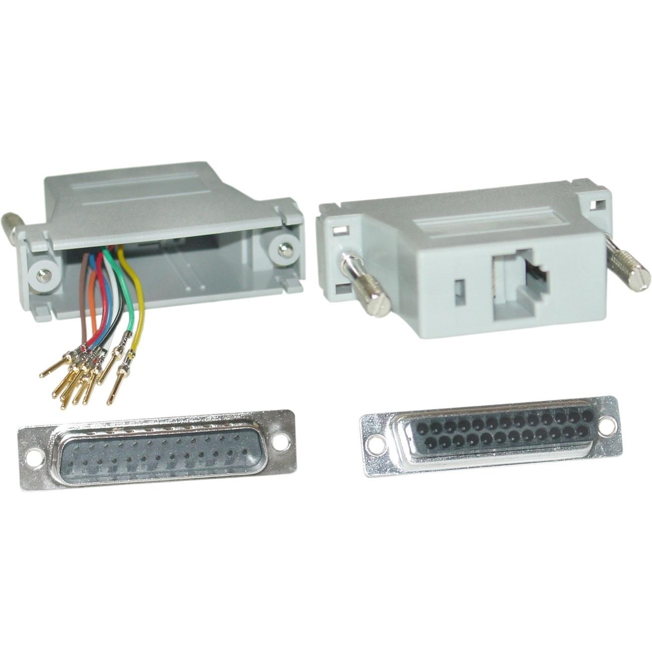 Cable Wholesale DB25 Male / RJ45 Modular Adapter, Color Gray
