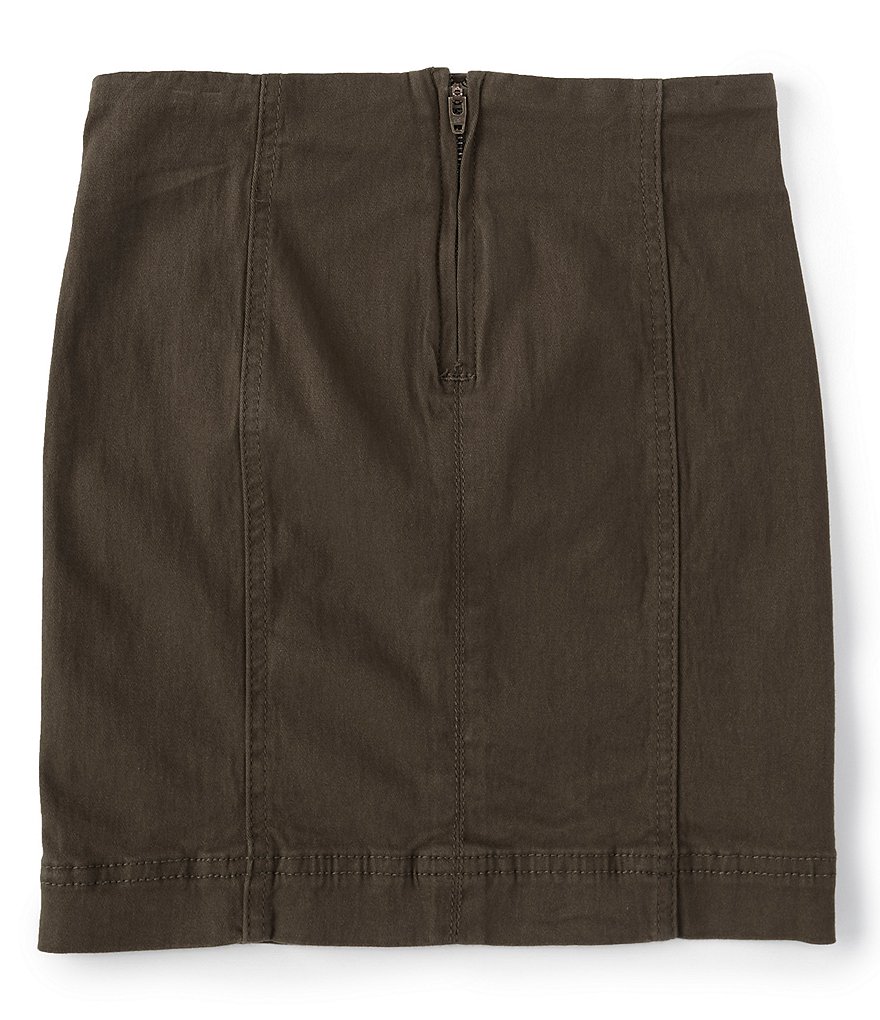 Chelsea & Violet Girls Big Girls 7-16 Seamed Twill Mini Skirt