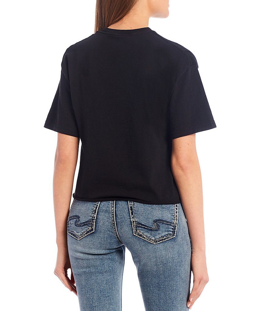 Junk Food The Beatles Short Sleeve Cropped Graphic Tee