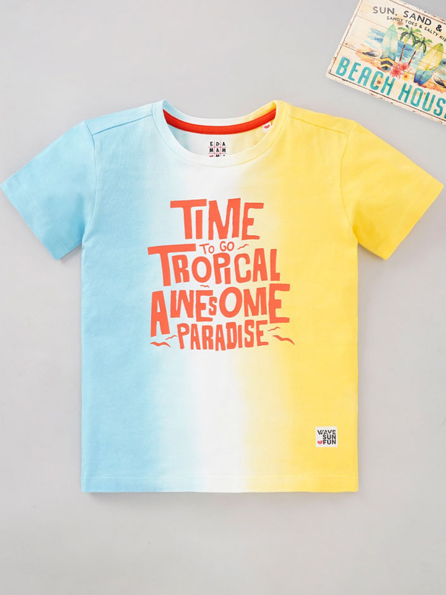 Ed-a-Mamma Boys Multicolor Cotton Printed T-Shirt