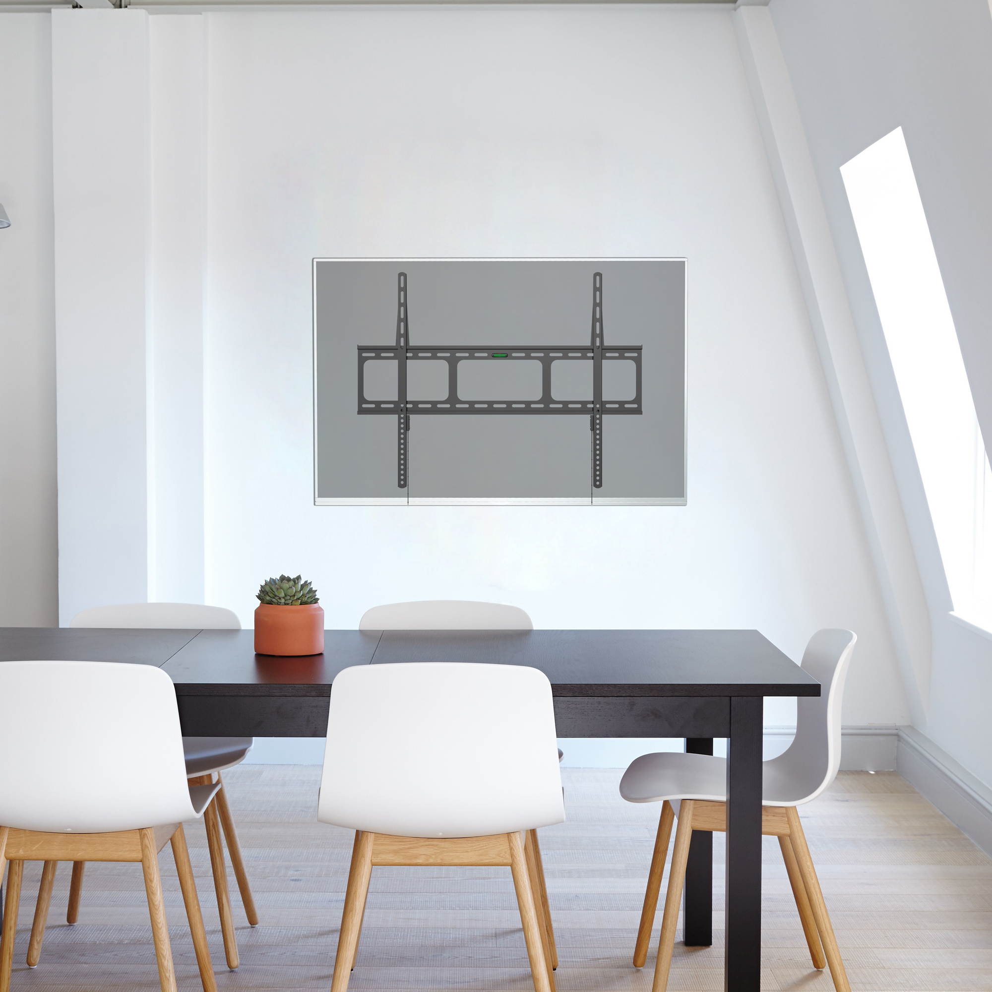 Fixed Heavy Duty Low Profile Flat Panel Wall Mount, Max Panel Weight 60kg Designed for Most of 40-100 inch LED, LCD, OLED Flat Panels, Supports up to VESA 800x600mm BIGASSMOUNT60 Amer Mounts