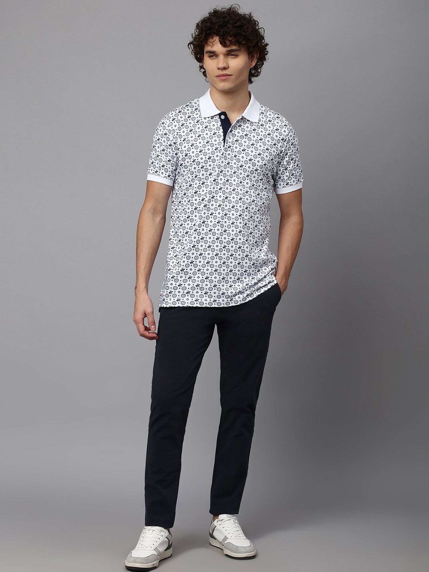 Beverly Hills Polo Club White Regular Fit Cotton Polo T-Shirt