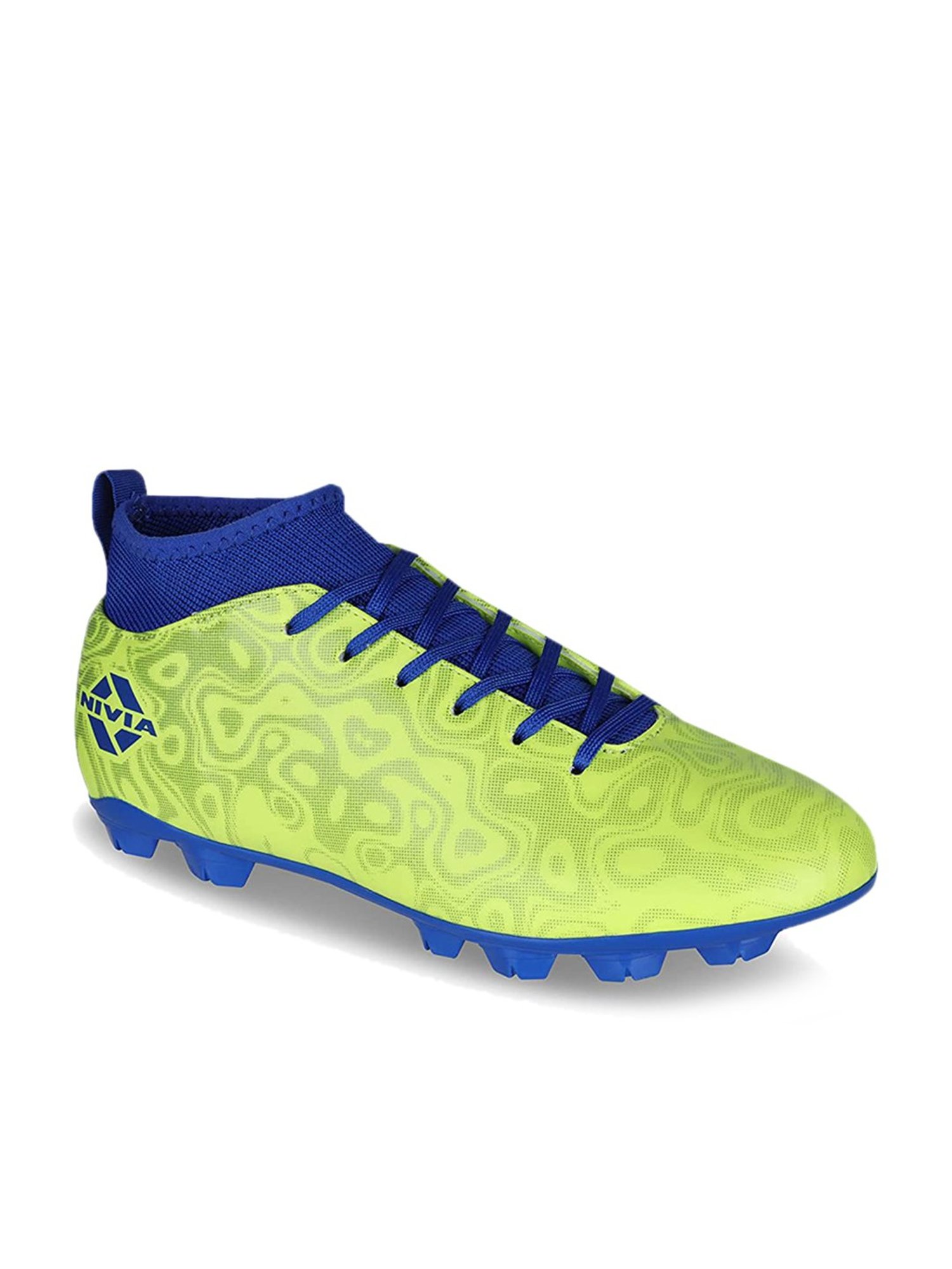 Nivia Men's Pro Carbonite 2.0 Sulfhur Green Football Shoes