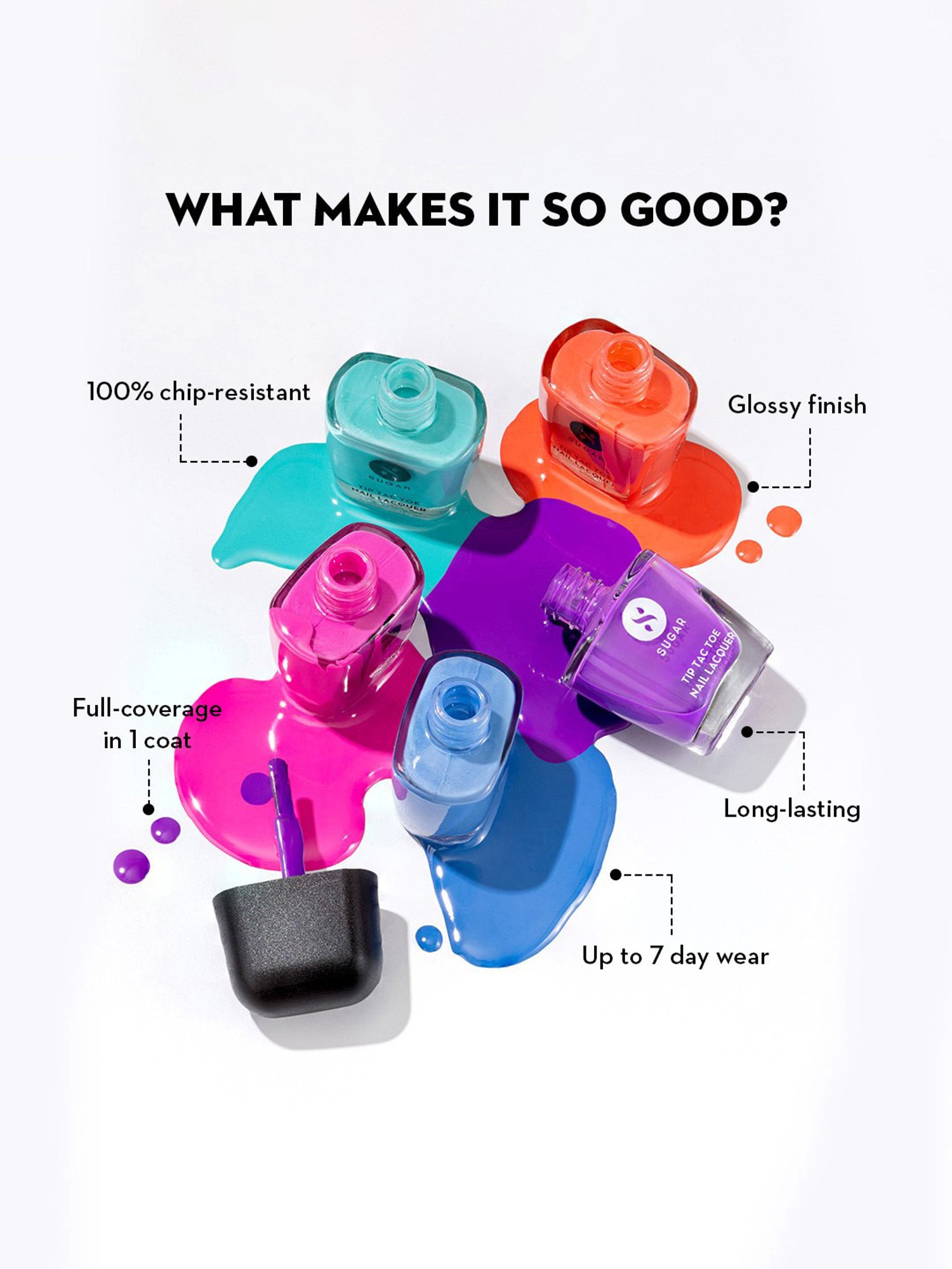 SUGAR Cosmetics Tip Tac Toe Nail Lacquer Classic 27 Spicy Sangria - 9 ml