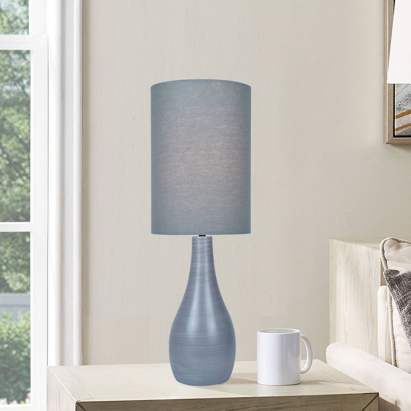 Quatro Table Lamp Brushed Gray  - Lite Source