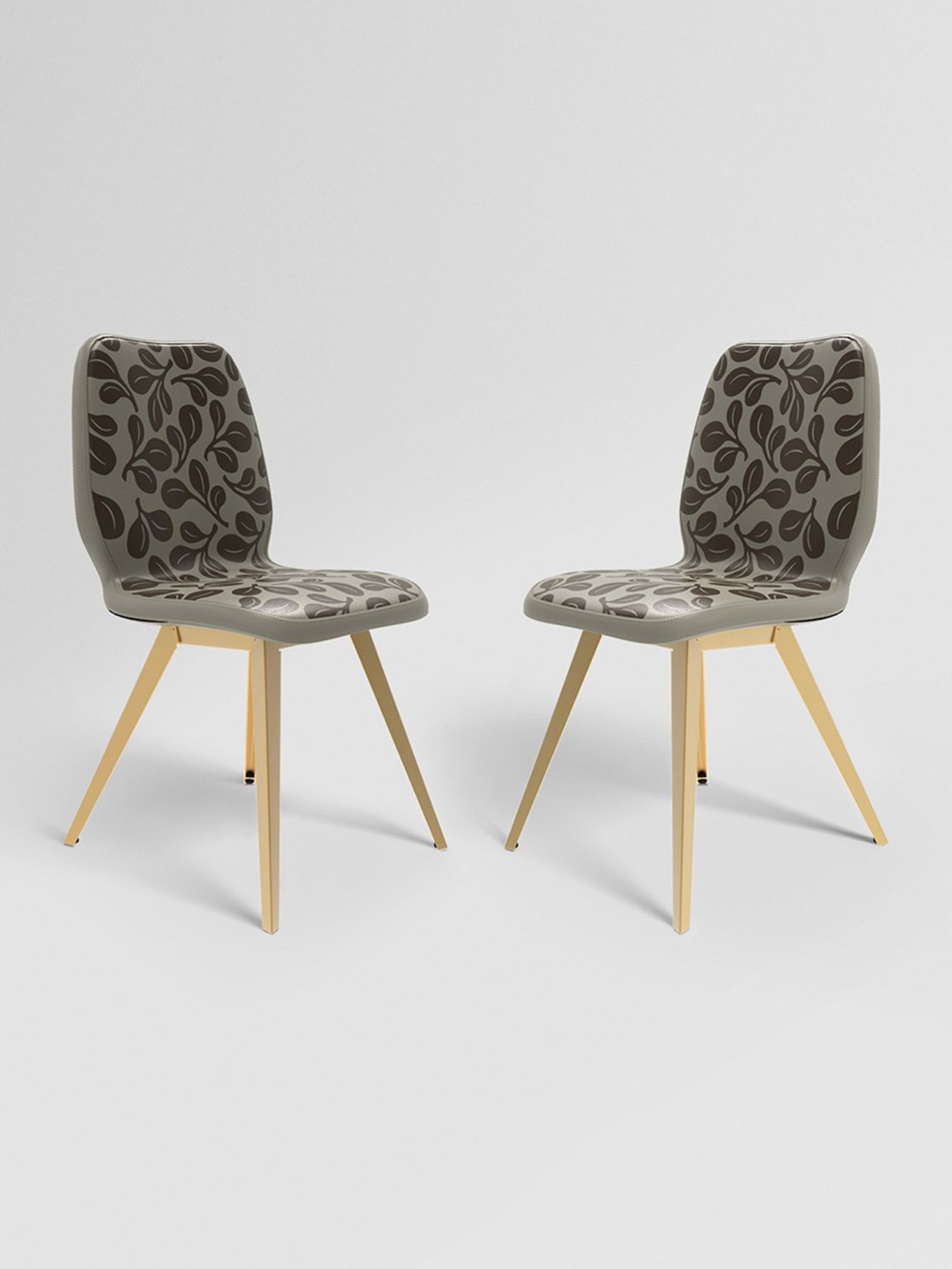 Durian Elanor Modern Brown & Beige Premium Leatherette Dining Chair