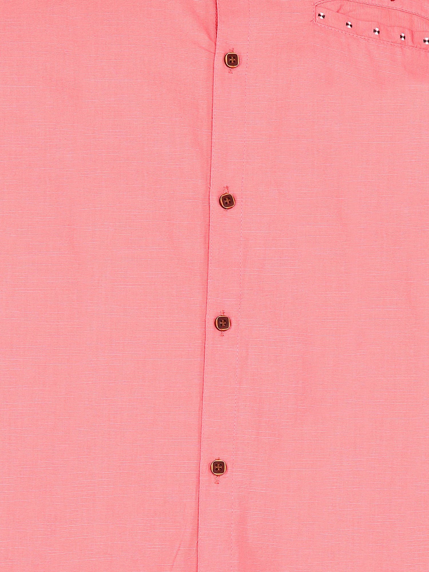 Kuons Avenue Rose Pink Slim Fit Shirt