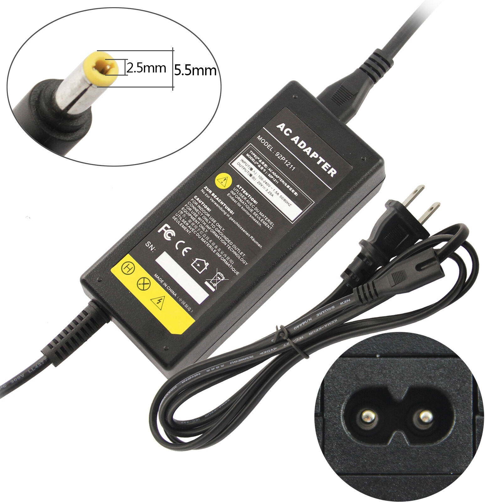 Antoble AC Adapter Charger Cable Cord for Gateway MS2370, NE51B18u, VG70 Laptops Power Supply
