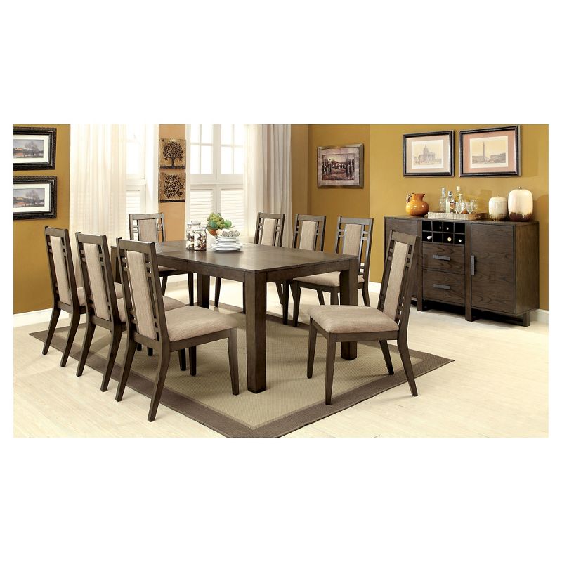 Set of 2 Johnson Modern Padded Fabric Side Dining Chair Gray - HOMES: Inside + Out