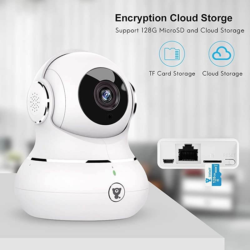 2021 Upgraded] Indoor Wireless Security Camera, Smart 1080P Home WiFi IP Camera for Pet/Baby Monitor with Motion Detection/Tracking, 2-Way Audio, Night Vision and Cloud Storage