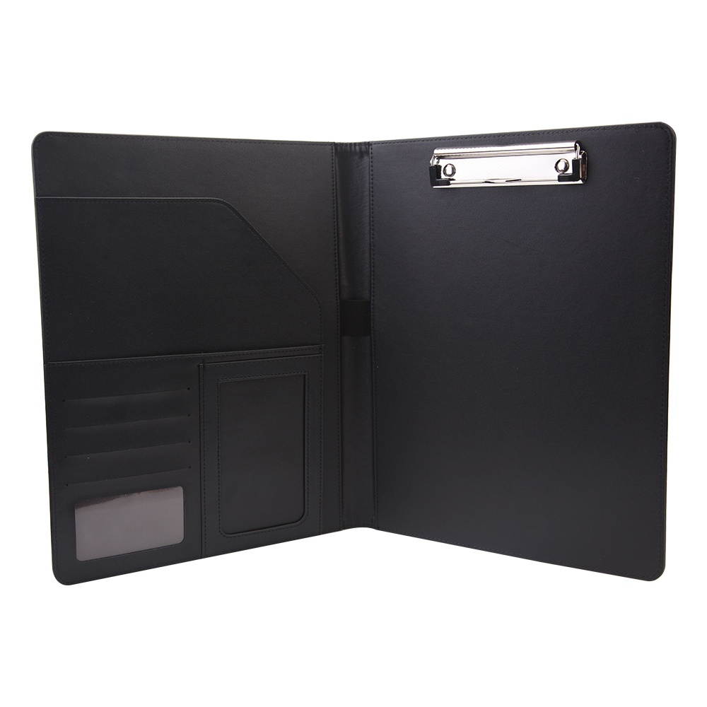 A4 Multi-Functional File Folder PU Leather Business Padfolio Paper Document Storage Organizer for A4/A5 Document Business Card Credit Card