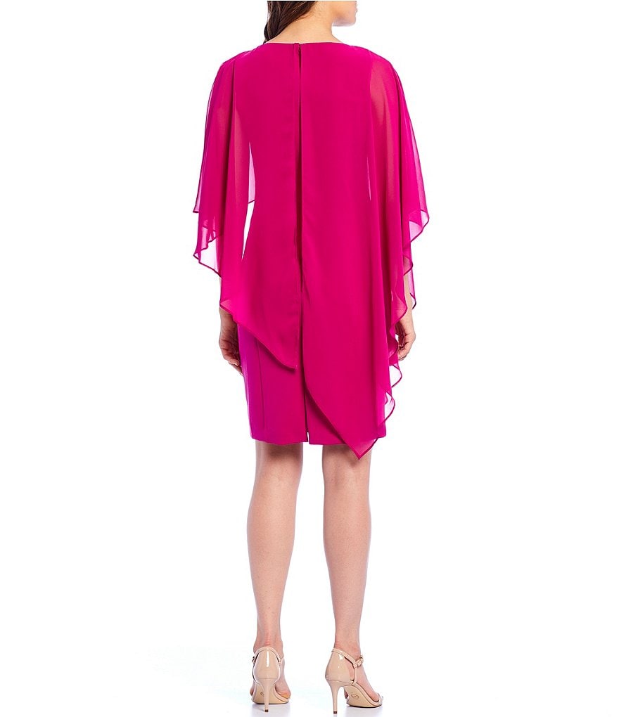 Eliza J Draped Overlay Sheath Dress