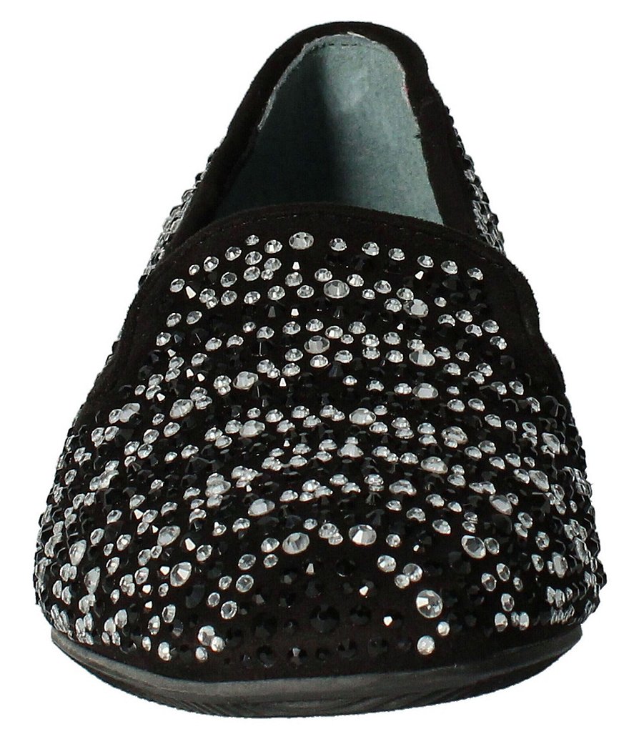 J. Renee Hanuko Zebra Print Rhinestone Smoking Slippers