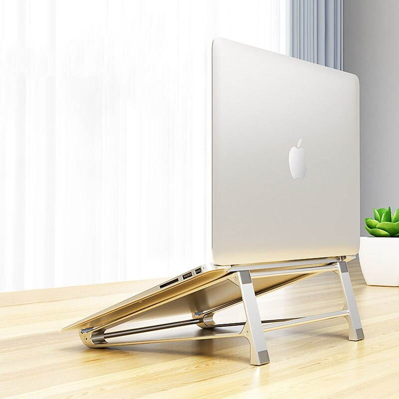 2 in 1 Design Aluminum Vertical Laptop Cooling Stand Holder for MacBook Air Pro 13 15 Surface 11-17 Inch Notebook Desktop Stand