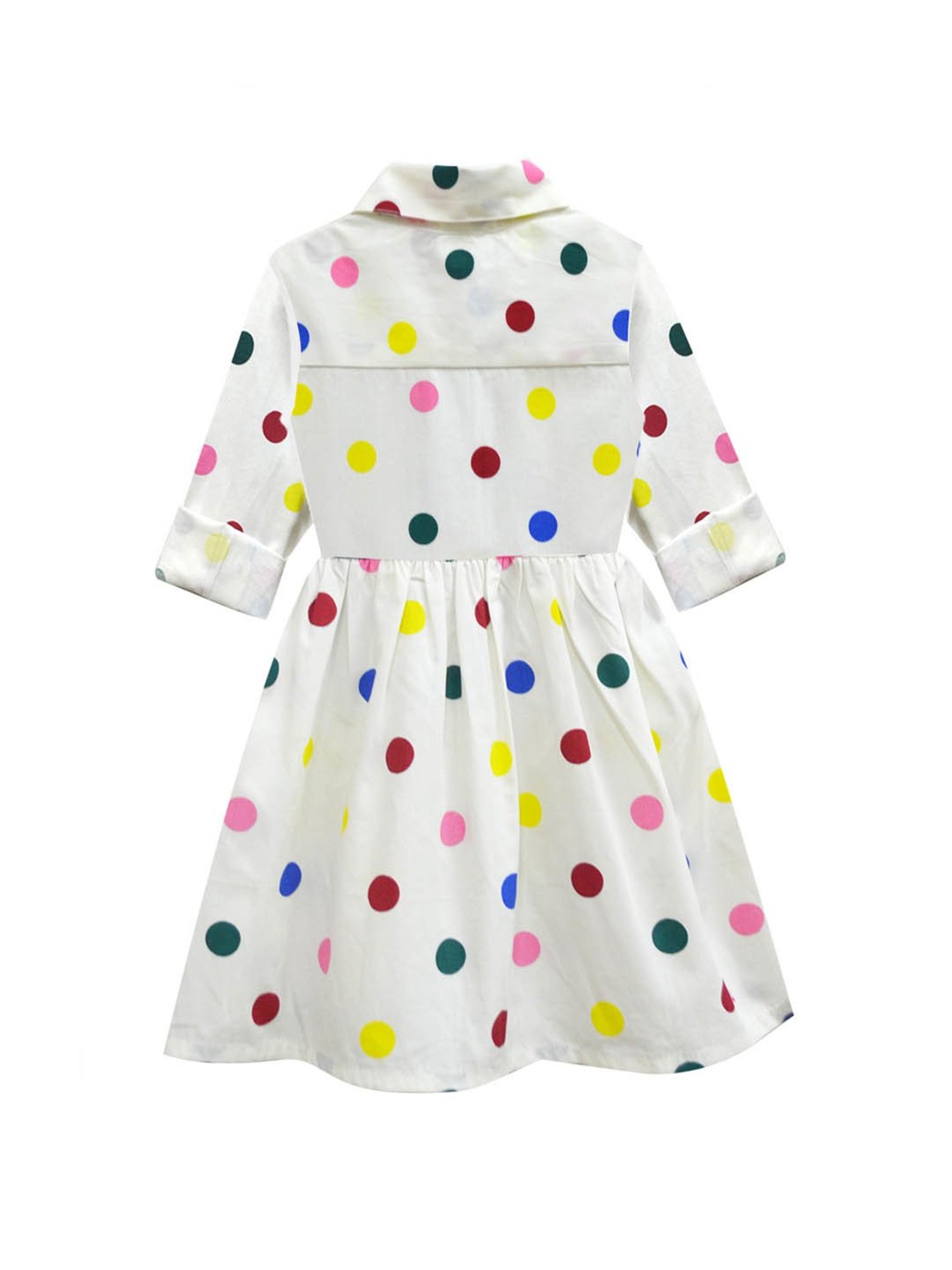 A.T.U.N. Cream Printed Full Sleeves Shirt Dress