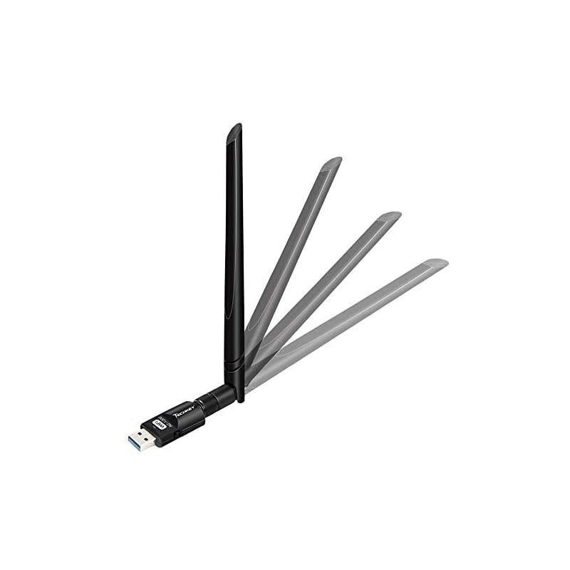 USB WiFi Adapter 1200Mbps  USB 30 WiFi 80211 ac Wireless Network Adapter with Dual Band 242GHz300Mbps 58GHz866Mbps 5dBi High Gain Antenna for Desktop Windows XPVista 710 Mac