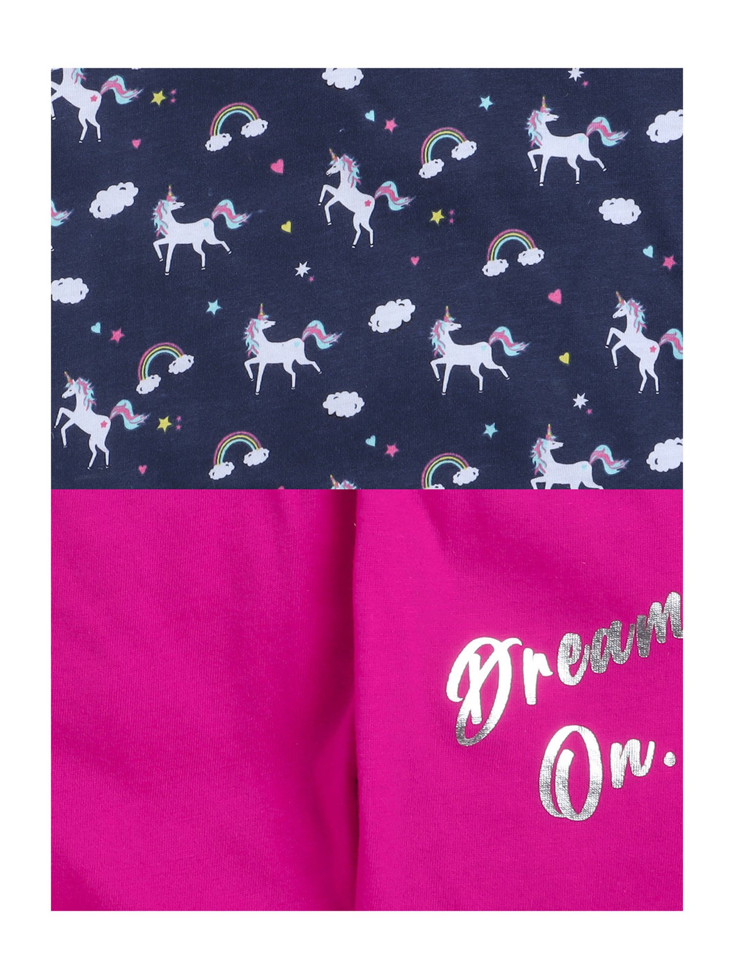 Bumzee Kids Navy & Pink Printed T-Shirt With Pyjamas