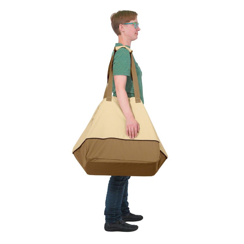 20''x16''x15'' Veranda Water-Resistant Rectangular Table Top Grill Cover & Carry Bag Light Medium - Classic Accessories