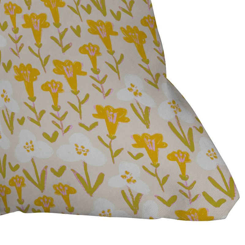 16"x16" Alisa Galitsyna Garden Square Throw Pillow Yellow - Deny Designs